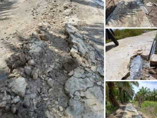 Proyek Semenisasi Tanpa Plang Nama Ditemukan Rusak, Camat: Akan Kita Laporkan